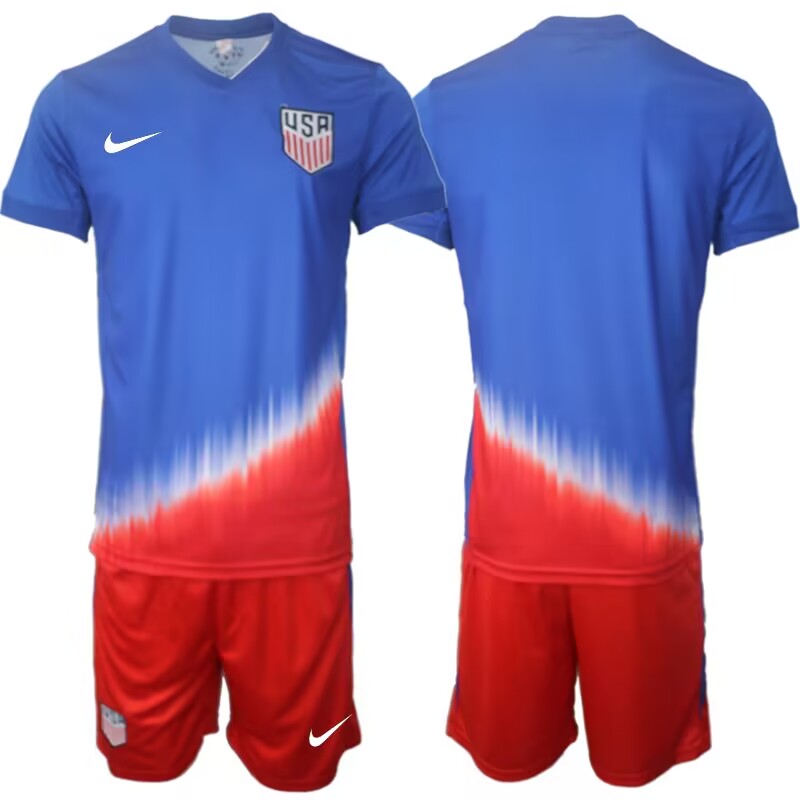 youth 2024 World Cup National Team United States away blue blank Soccer Jersey->arsenal jersey->Soccer Club Jersey